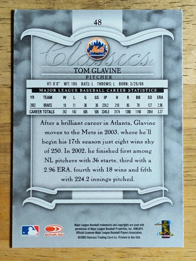2003 Donruss Classics #48 Tom Glavine