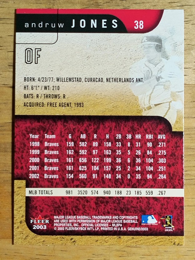 2003 Fleer Genuine #38 Andruw Jones