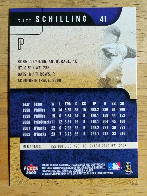 2003 Fleer Genuine #41 Curt Schilling
