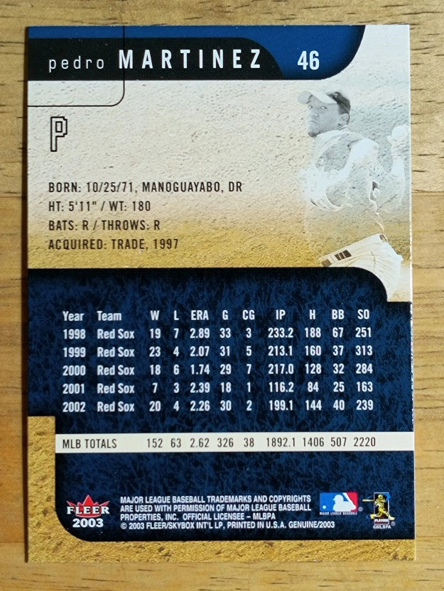 2003 Fleer Genuine #46 Pedro Martinez