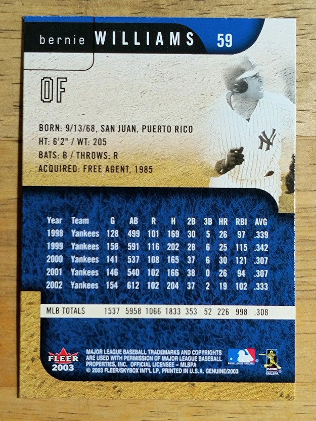 2003 Fleer Genuine #59 Bernie Williams