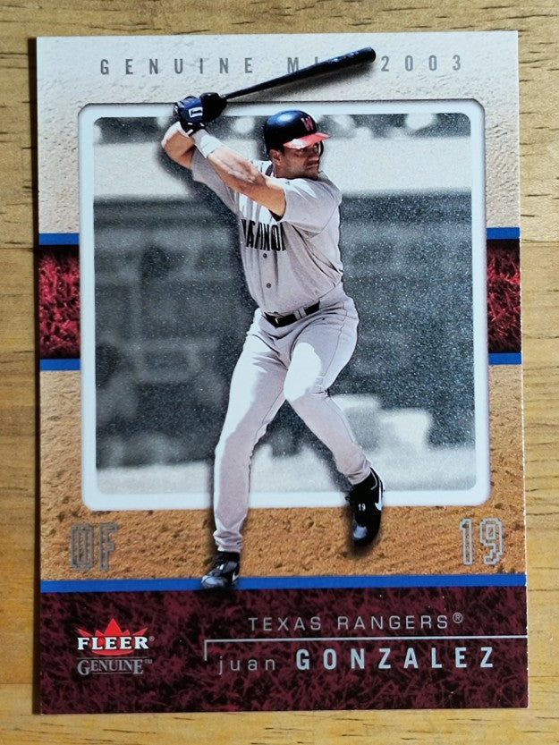 2003 Fleer Genuine #99 Juan Gonzalez