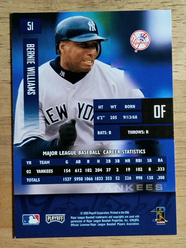 2003 Playoff Prestige #51 Bernie Williams