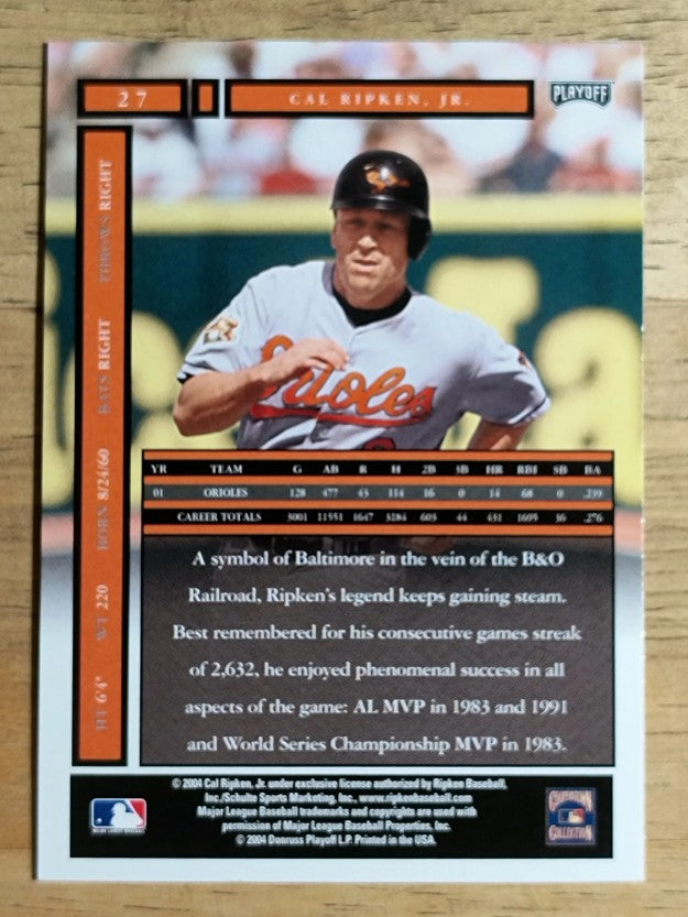 2004 Playoff Honors #27 Cal Ripken