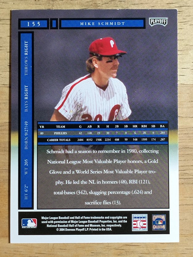 2004 Playoff Honors #155 Mike Schmidt