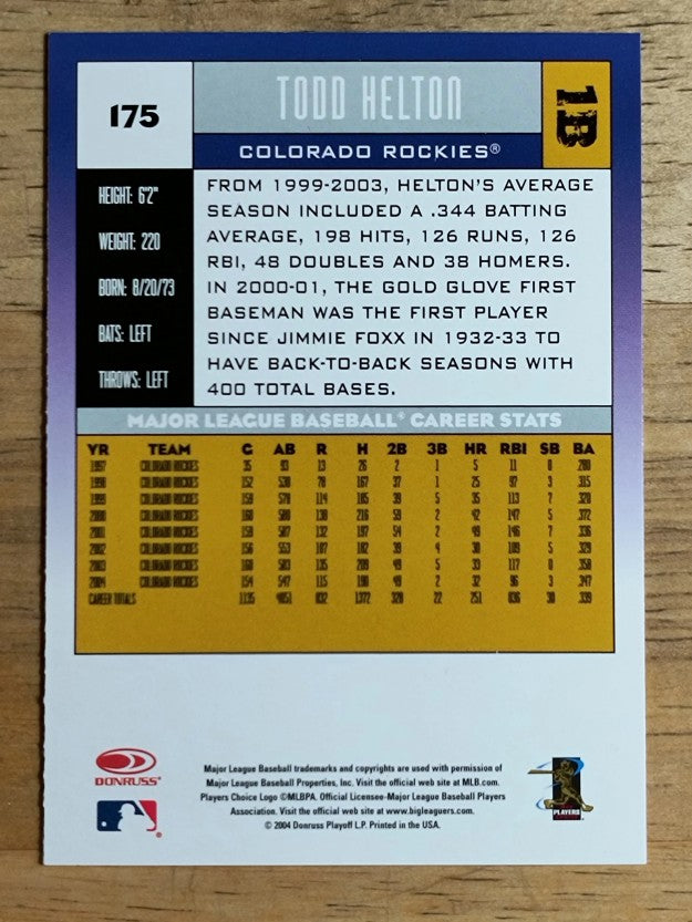 2005 Donruss #175 Todd Helton