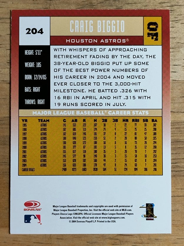 2005 Donruss #204 Craig Biggio