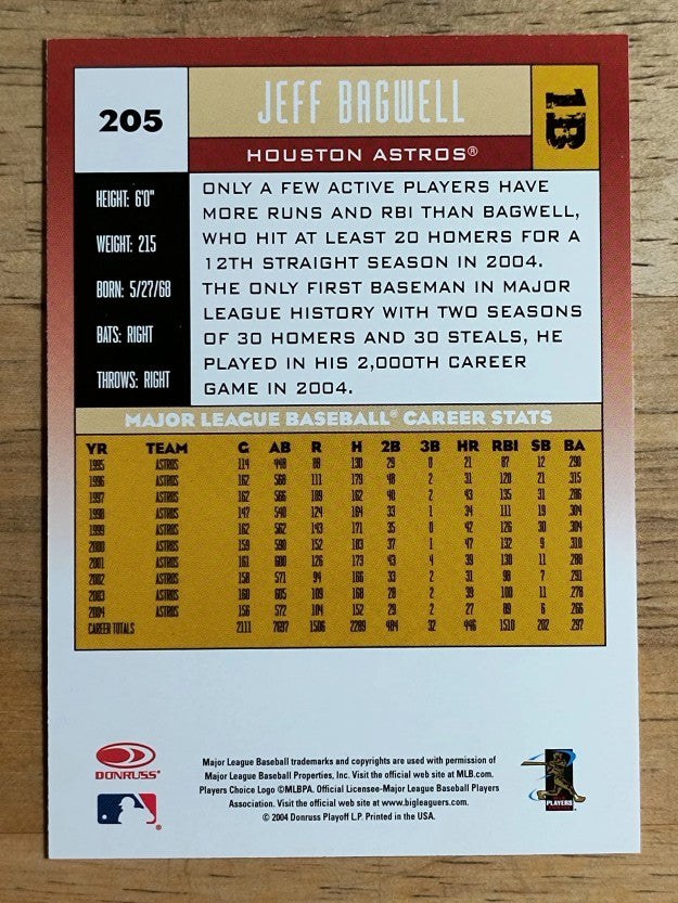 2005 Donruss #205 Jeff Bagwell