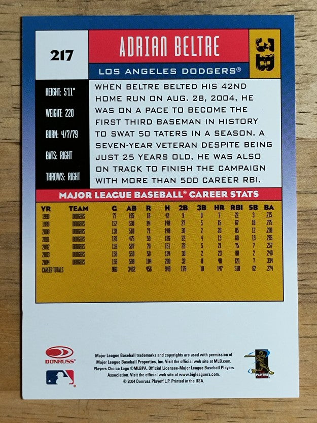 2005 Donruss #217 Adrian Beltre