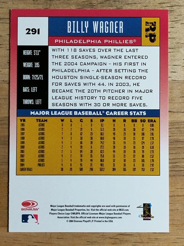 2005 Donruss #291 Billy Wagner