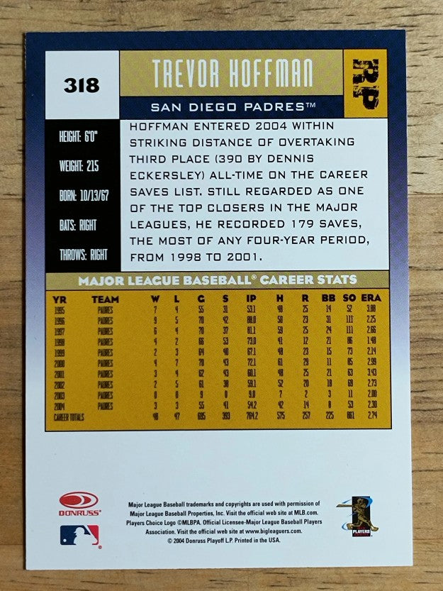 2005 Donruss #318 Trevor Hoffman