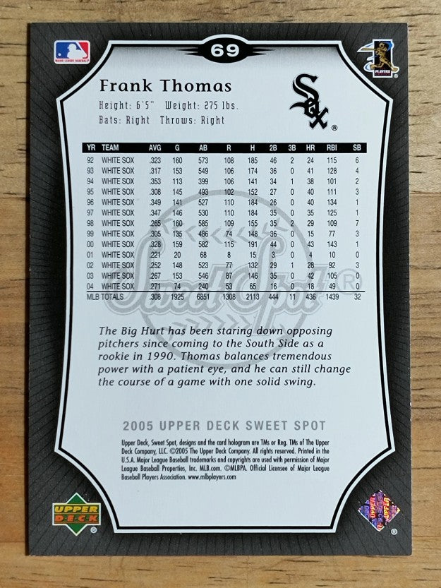 2005 Sweet Spot #69 Frank Thomas