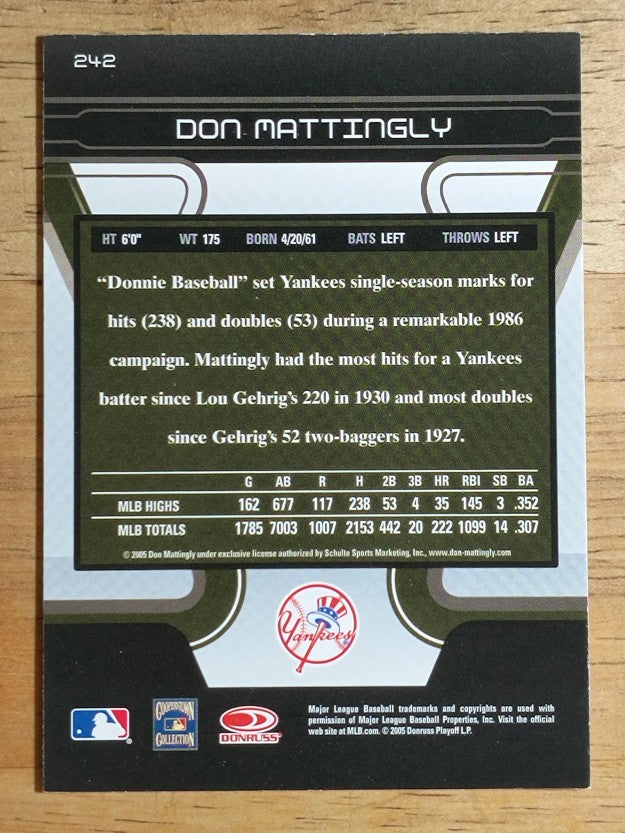 2005 Zenith #242 Don Mattingly