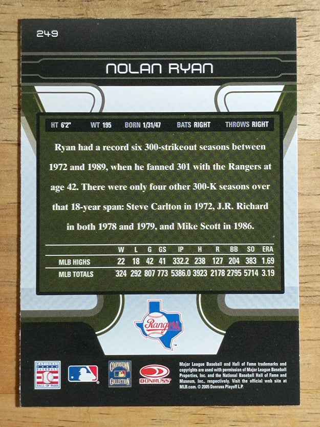 2005 Zenith #249 Nolan Ryan