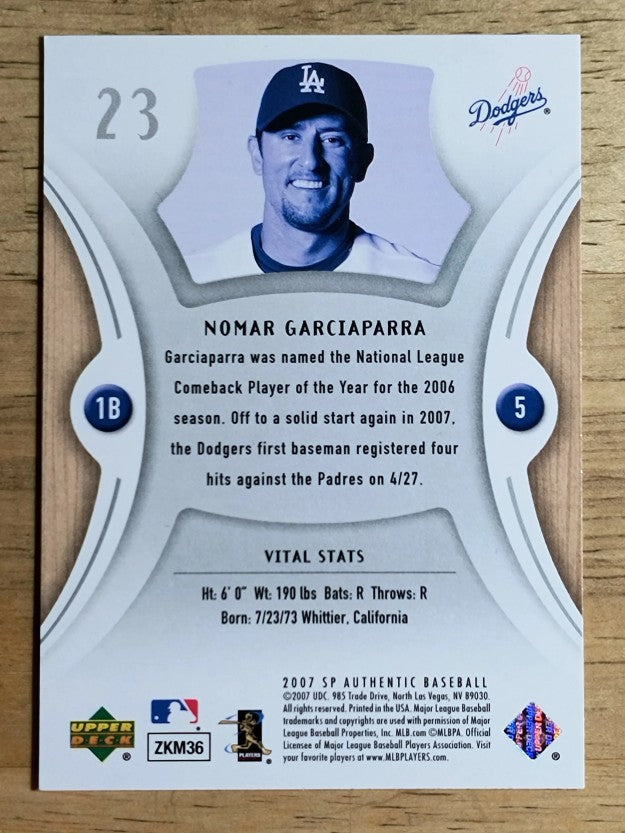 2007 SP Authentic #23 Nomar Garciaparra