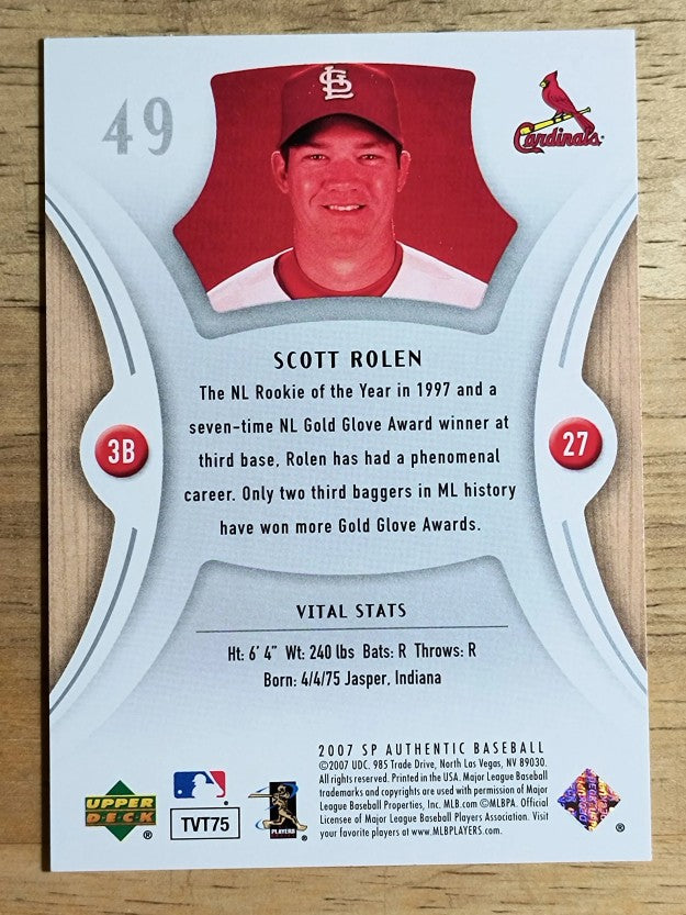 2007 SP Authentic #49 Scott Rolen