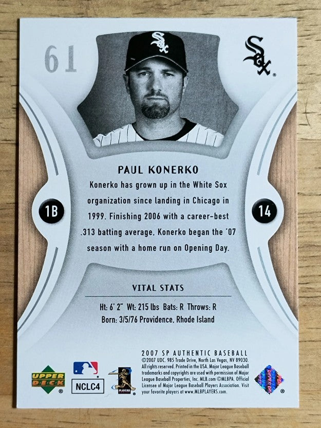 2007 SP Authentic #61 Paul Konerko