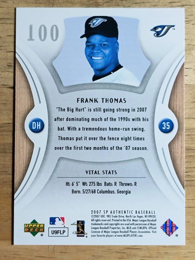 2007 SP Authentic #100 Frank Thomas