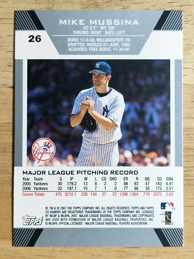 2007 Topps Co-Signers #26 Mike Mussina
