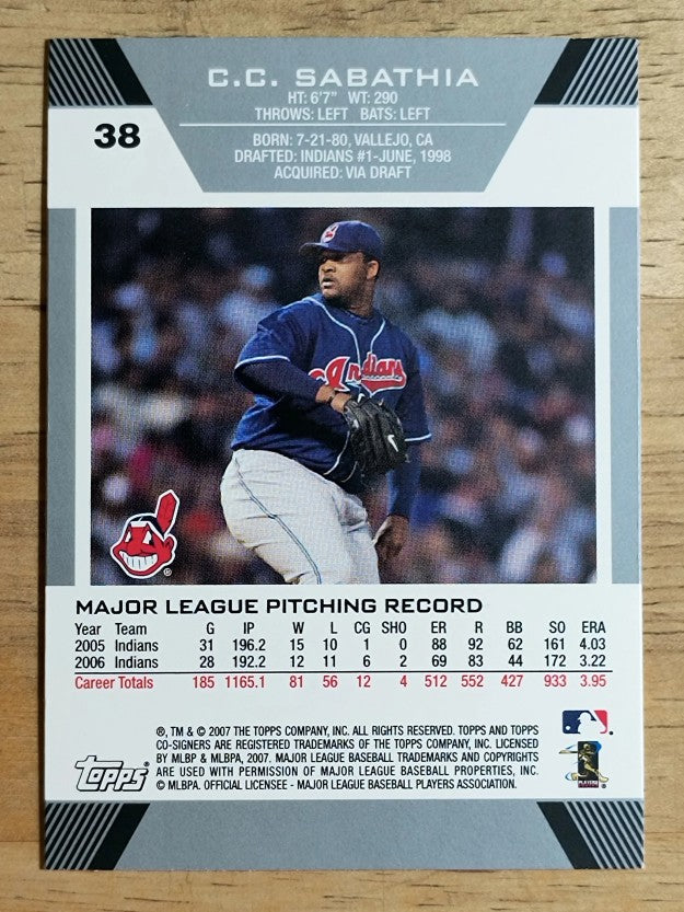 2007 Topps Co-Signers #38 C.C. Sabathia
