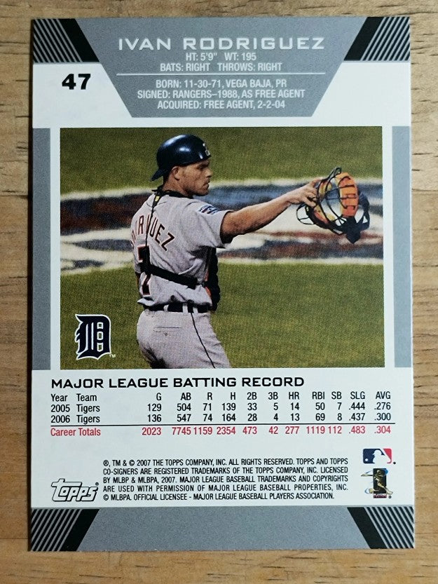 2007 Topps Co-Signers #47 Ivan Rodriguez