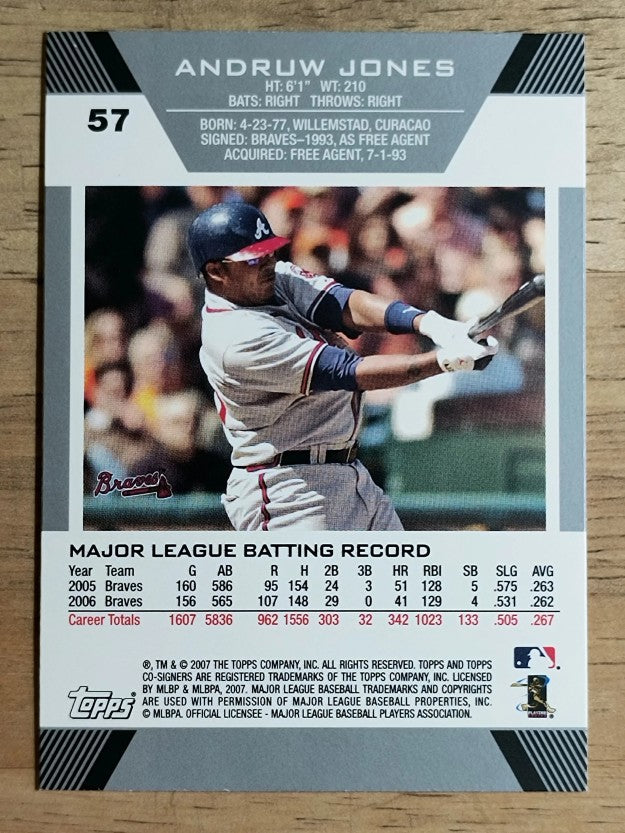 2007 Topps Co-Signers #57 Andruw Jones
