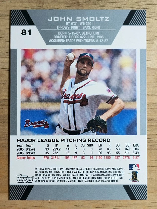 2007 Topps Co-Signers #81 John Smoltz
