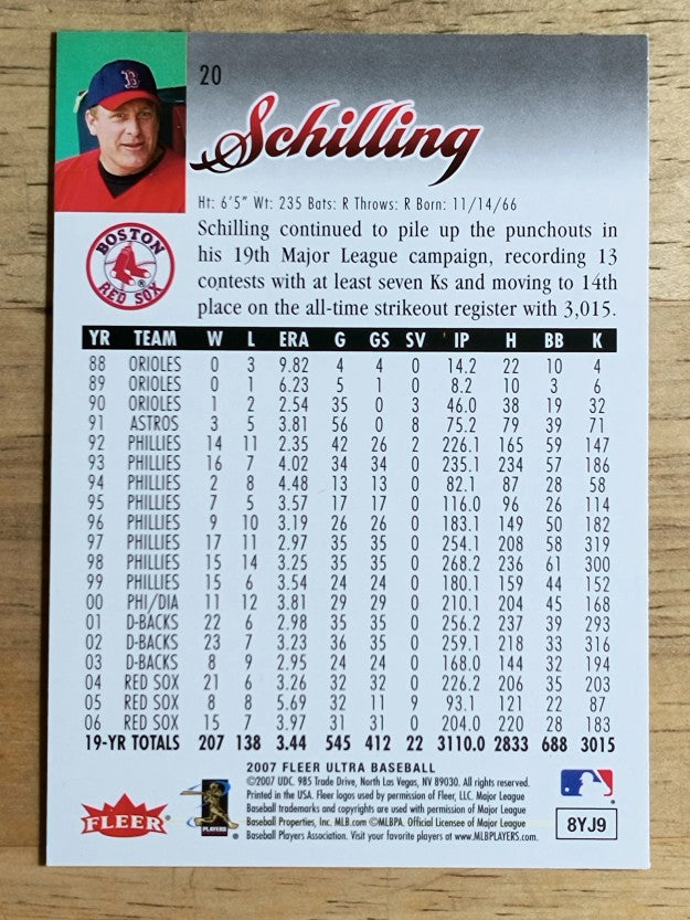 2007 Ultra #20 Curt Schilling
