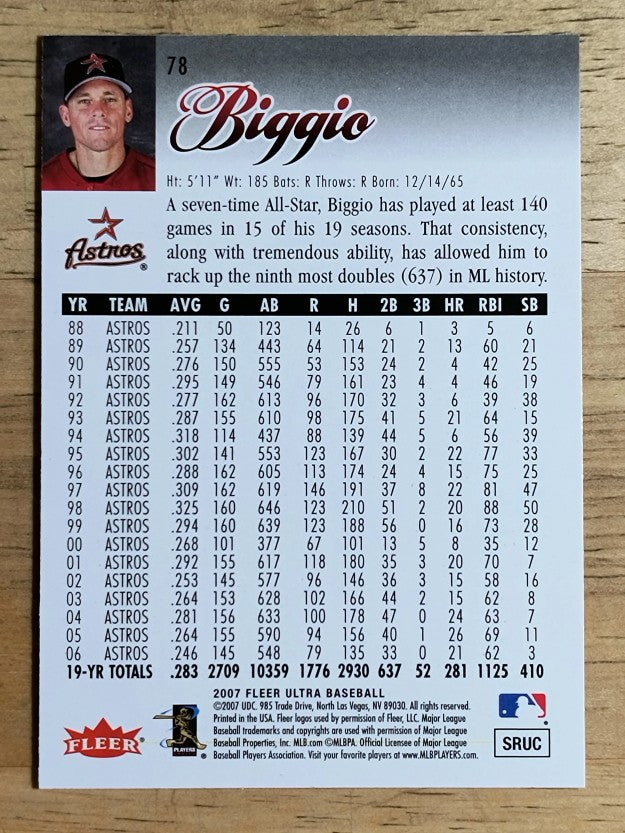 2007 Ultra #78 Craig Biggio