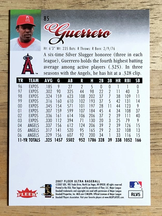 2007 Ultra #85 Vladimir Guerrero