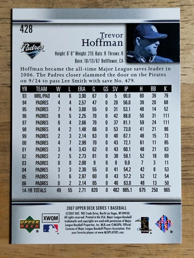 2007 Upper Deck #428 Trevor Hoffman