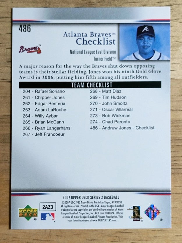 2007 Upper Deck #486 Andruw Jones CL