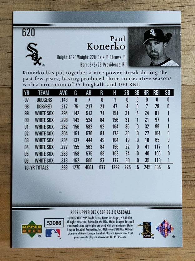 2007 Upper Deck #620 Paul Konerko