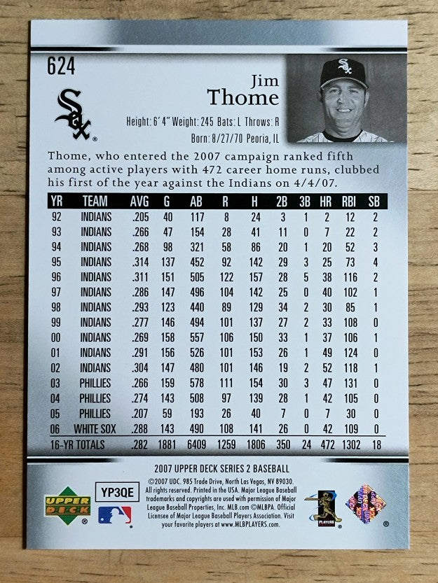 2007 Upper Deck #624 Jim Thome