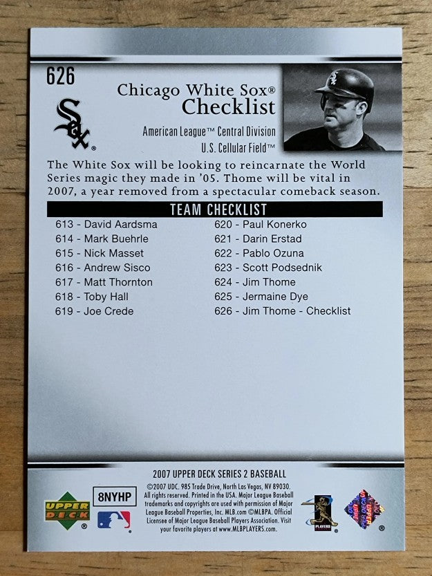2007 Upper Deck #626 Jim Thome CL