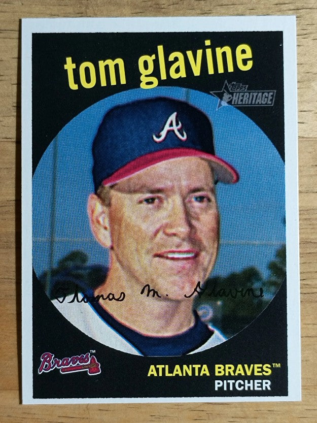 2008 Topps Heritage #312 Tom Glavine