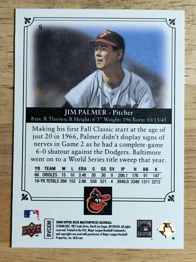 2008 UD Masterpieces #8 Jim Palmer