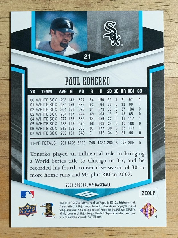 2008 Upper Deck Spectrum #21 Paul Konerko