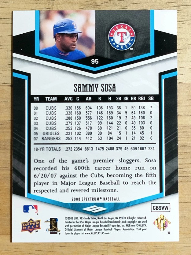 2008 Upper Deck Spectrum #95 Sammy Sosa