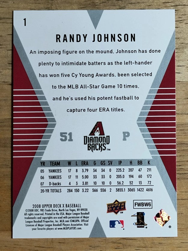2008 Upper Deck X #1 Randy Johnson