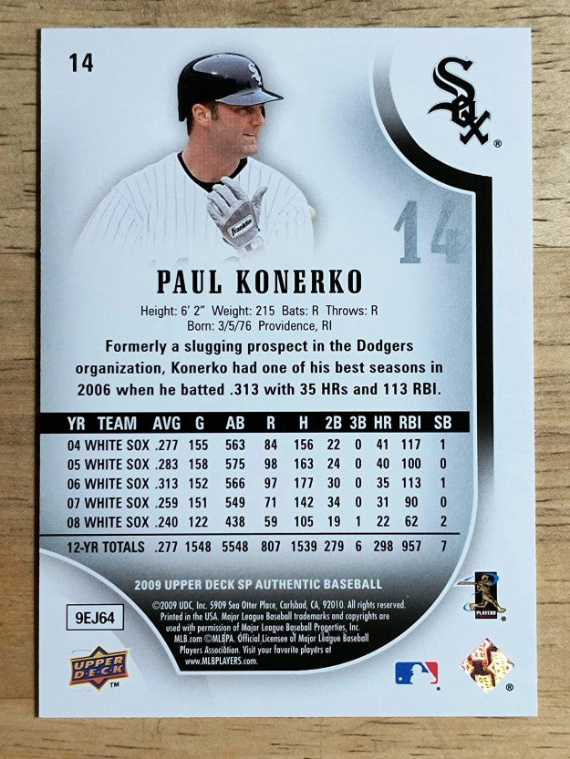 2009 SP Authentic #14 Paul Konerko