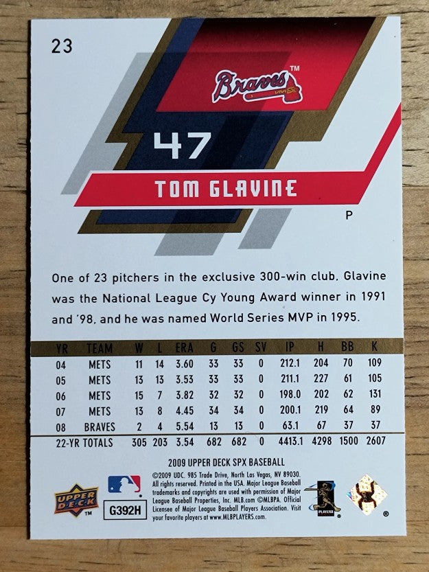 2009 SPx #23 Tom Glavine