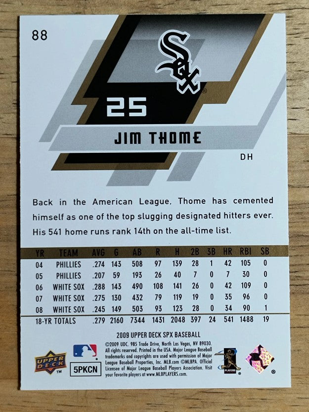 2009 SPx #88 Jim Thome