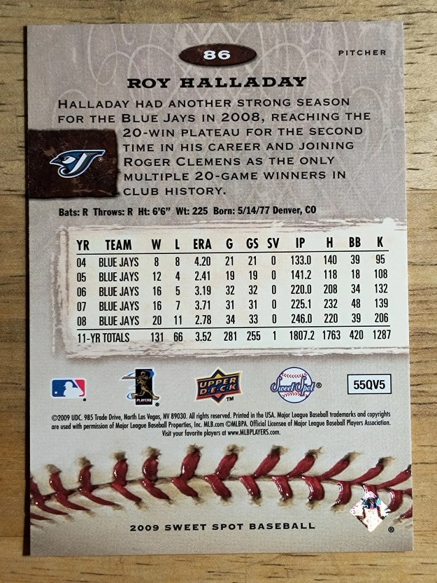 2009 Sweet Spot #86 Roy Halladay