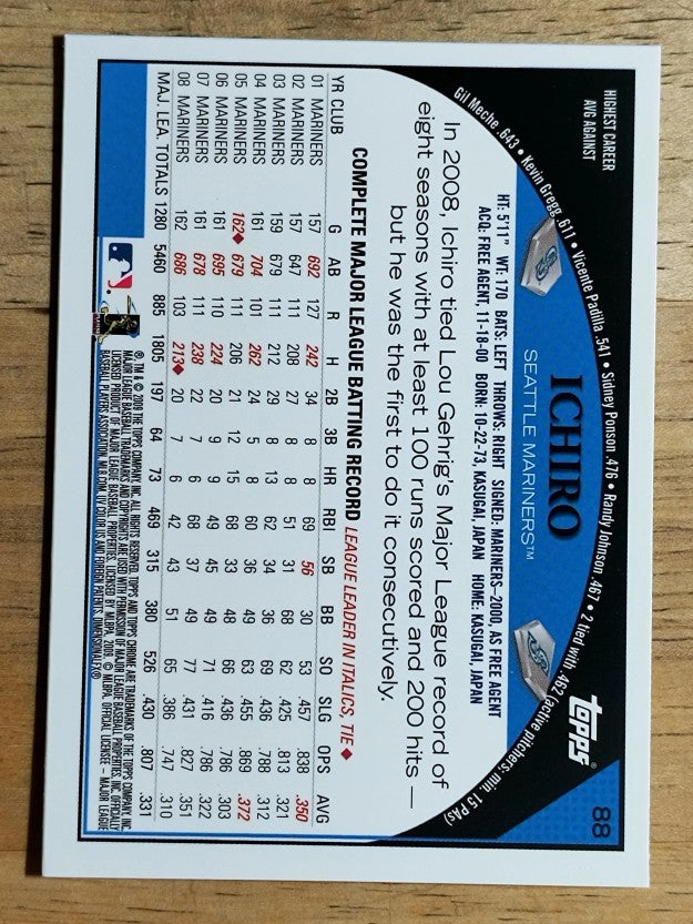2009 Topps Chrome #88 Ichiro Suzuki