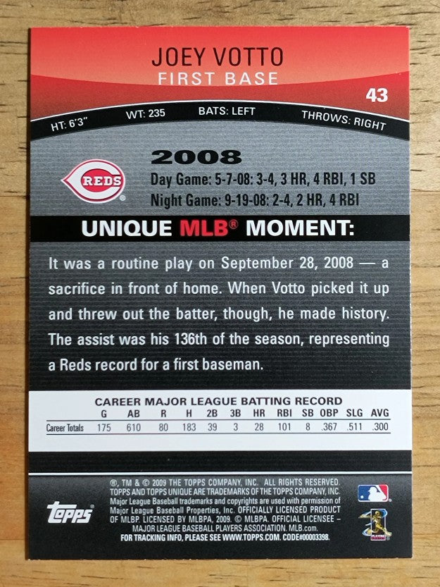2009 Topps Unique #43 Joey Votto