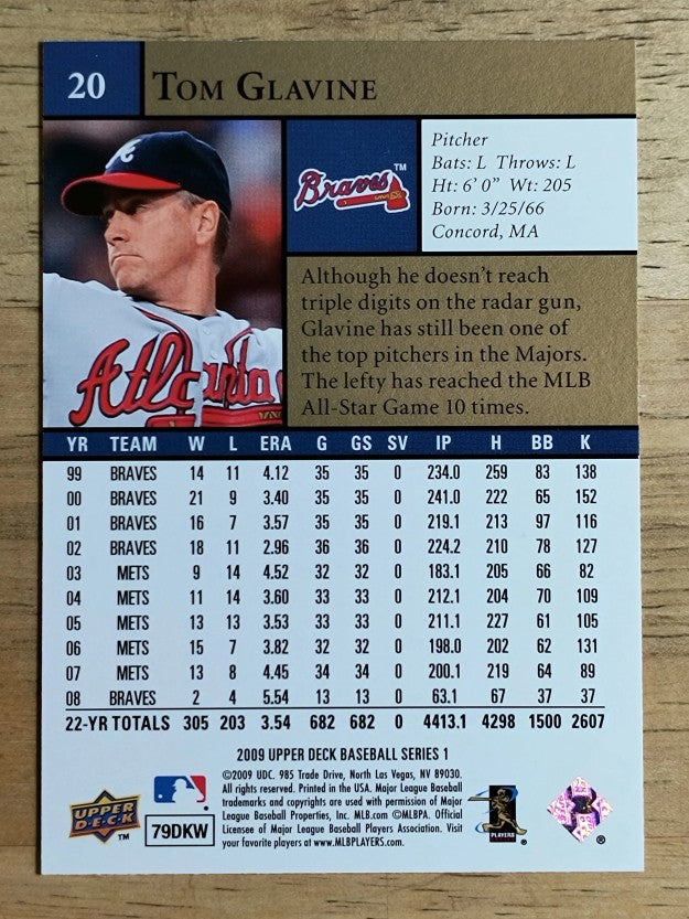 2009 Upper Deck #20 Tom Glavine