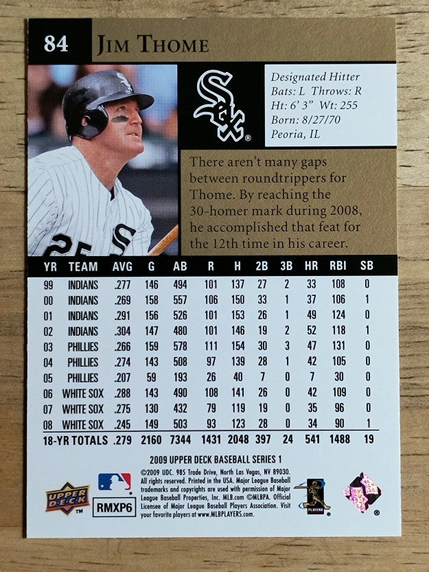 2009 Upper Deck #84 Jim Thome