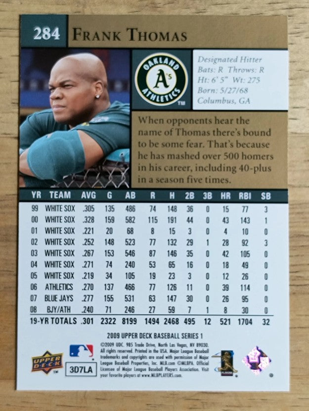2009 Upper Deck #284 Frank Thomas