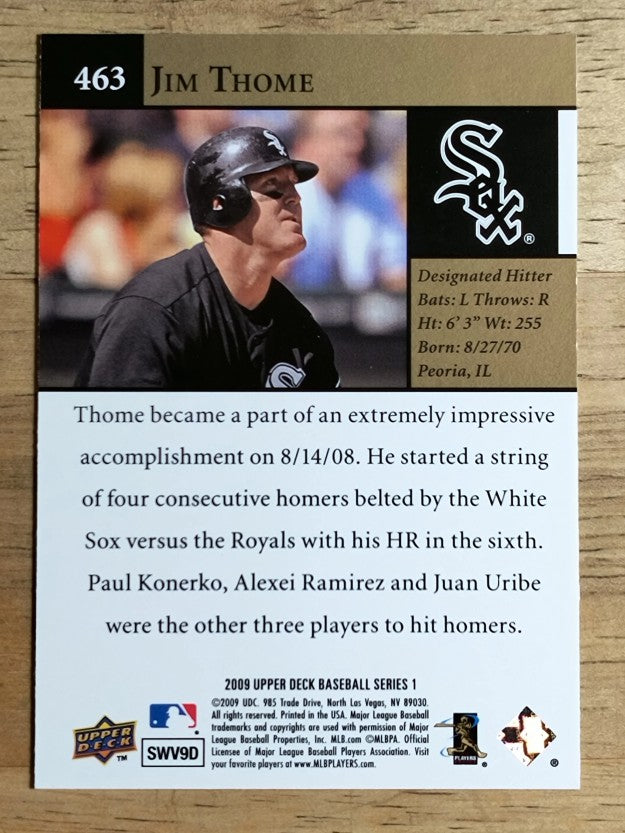 2009 Upper Deck #463 Jim Thome HL